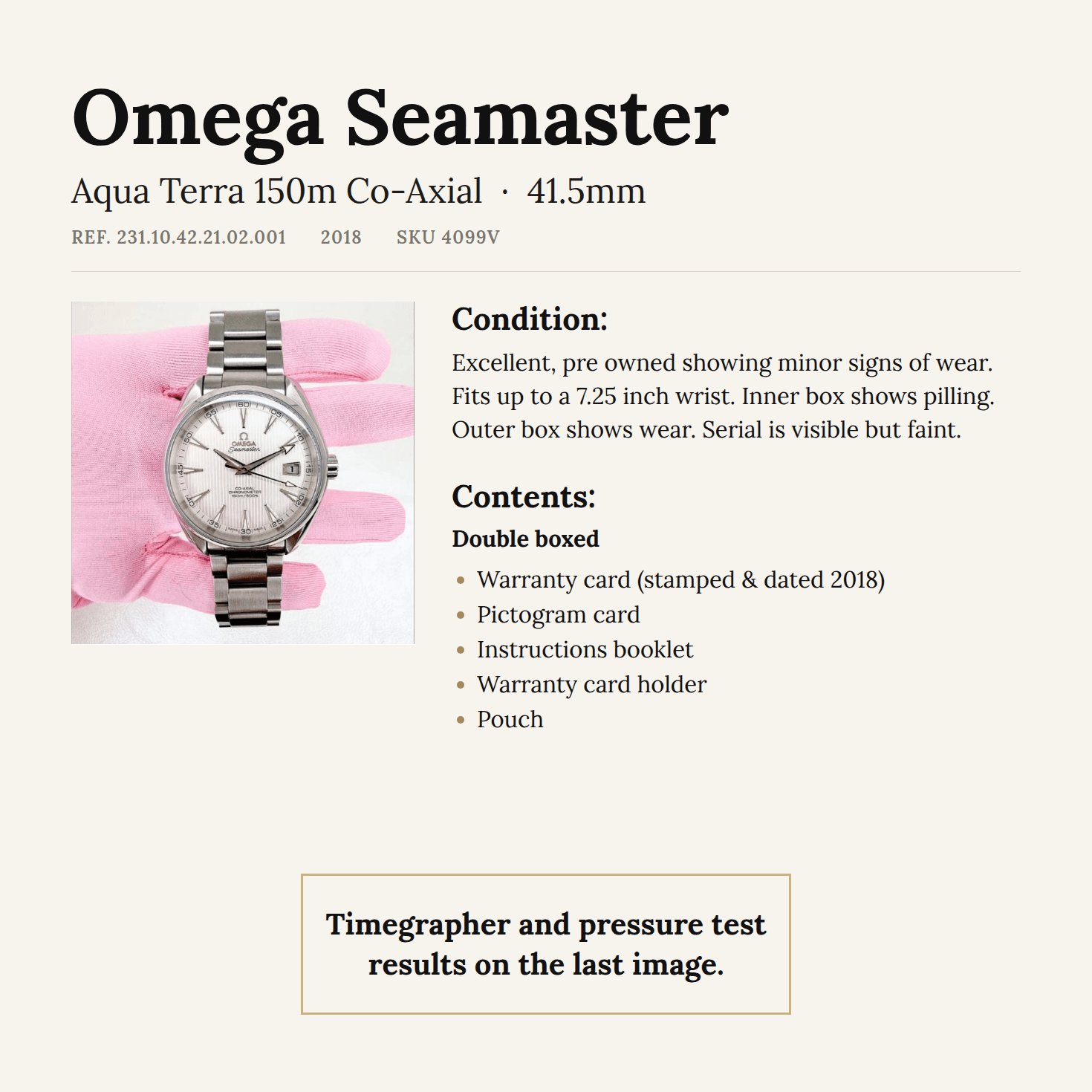 Omega Seamaster Aqua Terra (Ref. 231.10.42.21.02.001) — photo 2